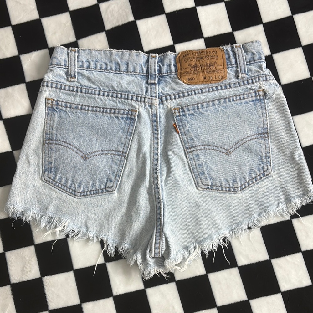 Levi's Blue Jean Shorts Vintage Style Distressed